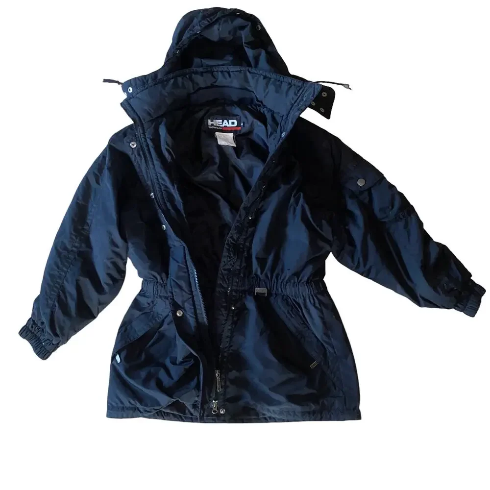 HEAD Skiwear winter skiing jacket coat puffer hooded black size 10